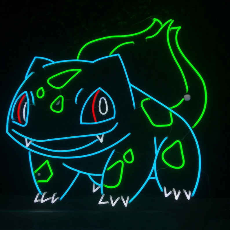 Bulbasaur Neon Sign Custom Anime Neon Hotel Silicone Ice Etsy