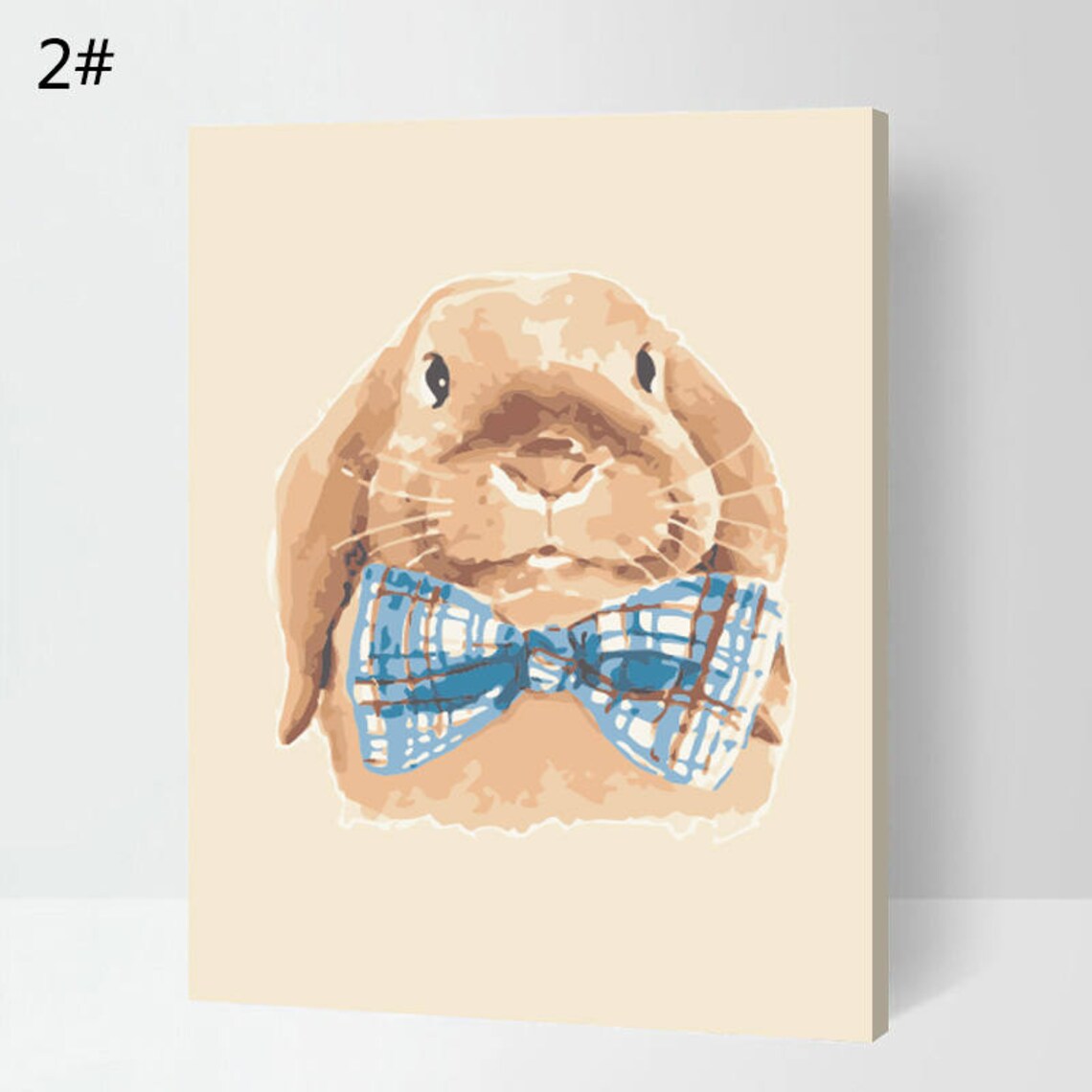 3 sets of Paint By Number kit rabbit// Oil painting rabbit on Etsy