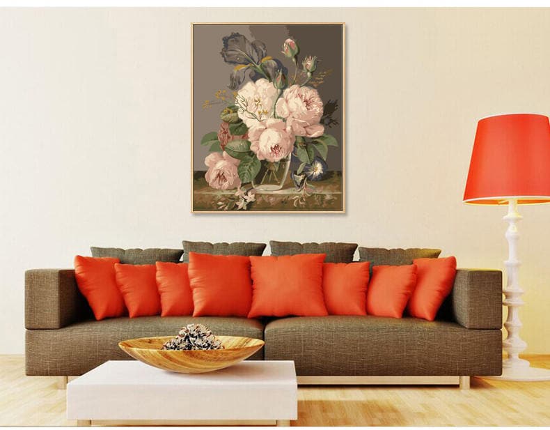 flowers art living room
