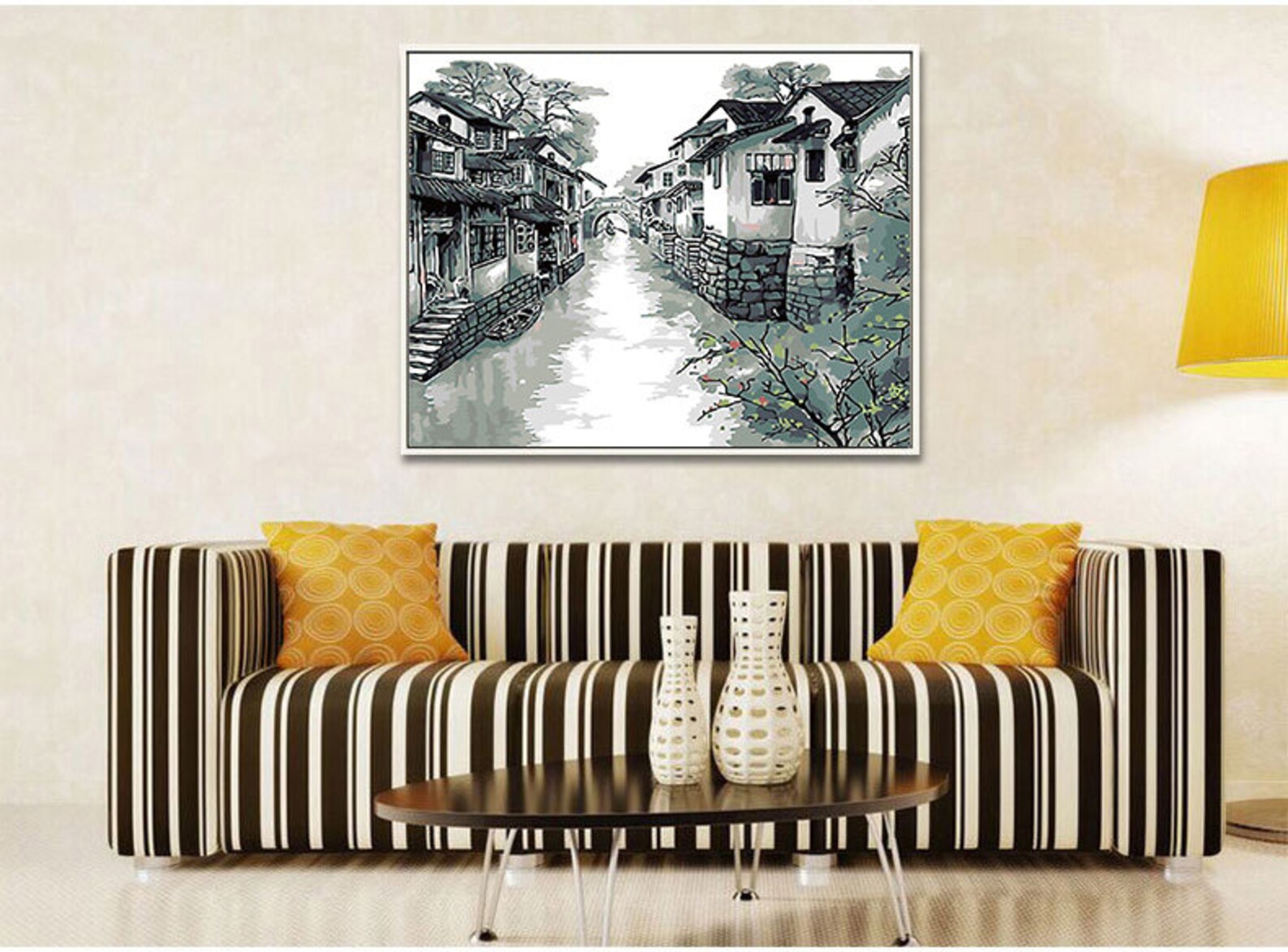 Chinese Style Paint by Number Kit// Paint by Number Jiangnan Etsy