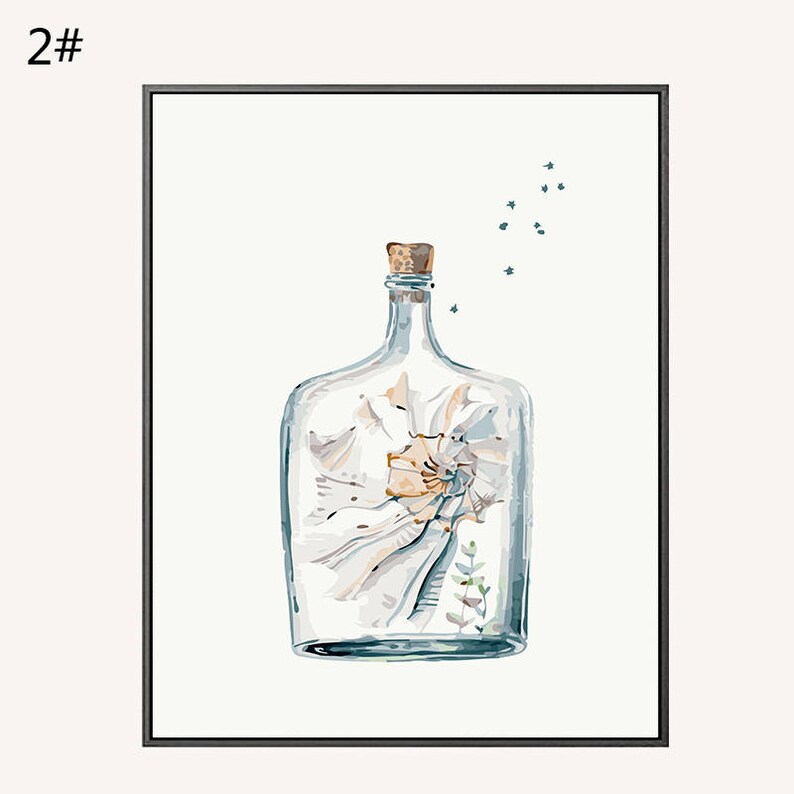 3 Sets of Paint by Number Kit // Bottle Painting// Bottle Oil Etsy