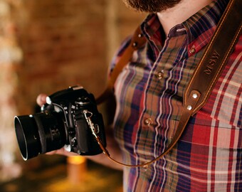 Presonalized Green Camo Flag Camera strap,Candy Leather Mirrorless Camera Strap Genuine leather camera Strap
