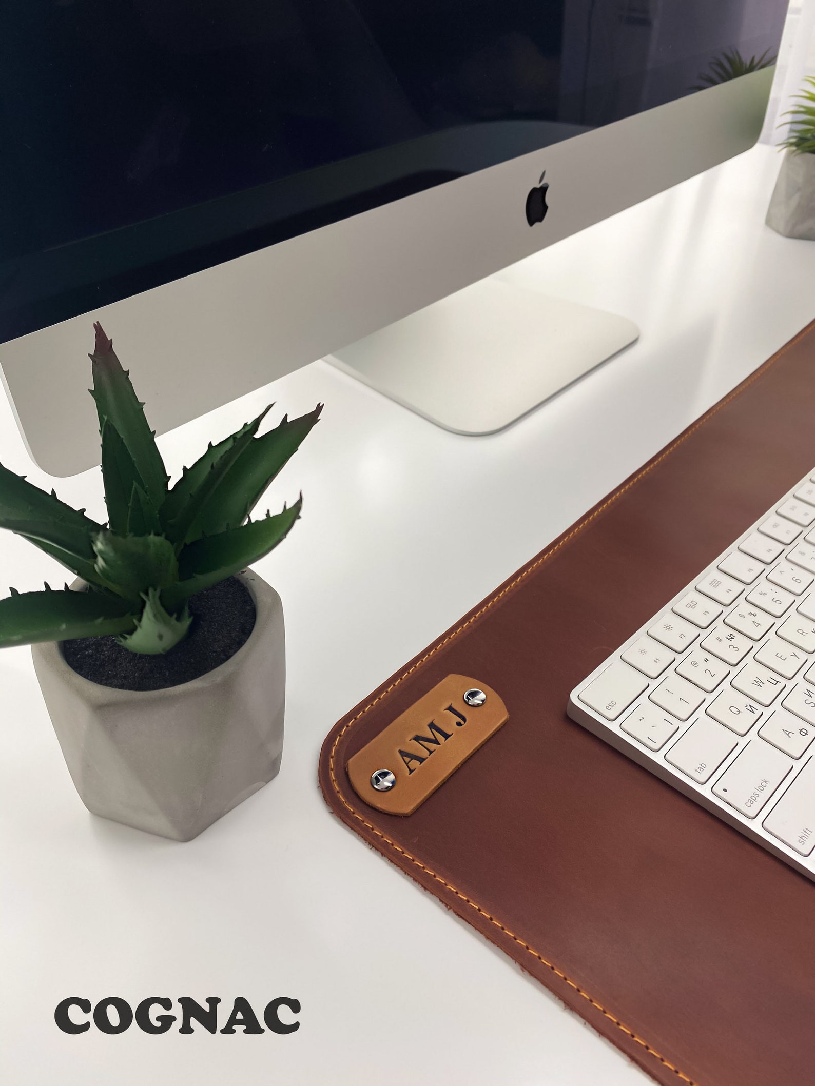 Tapis de bureau personnalisé Grand coussin de bureau en cuir | Etsy