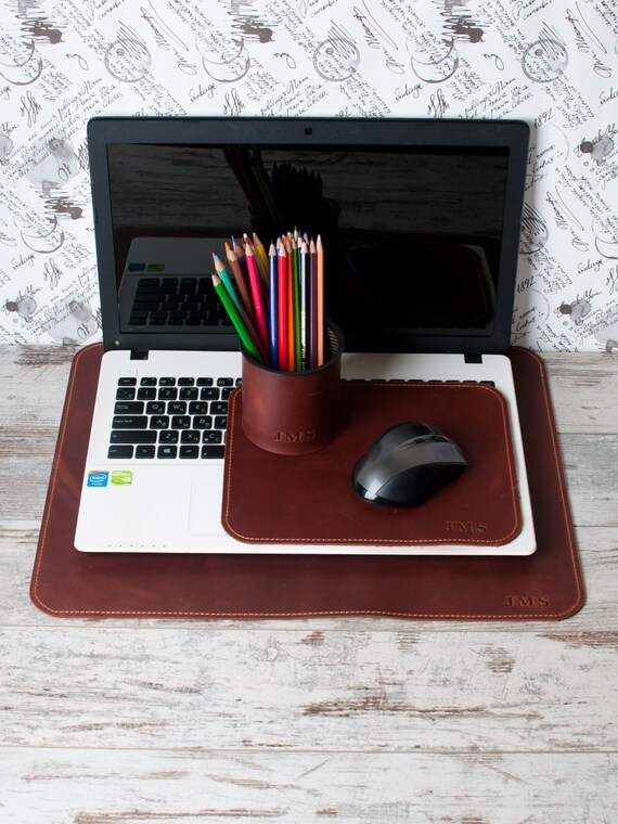 Gift For Him Personalized Leather Desk Pad Laptop Desk Mat Etsy