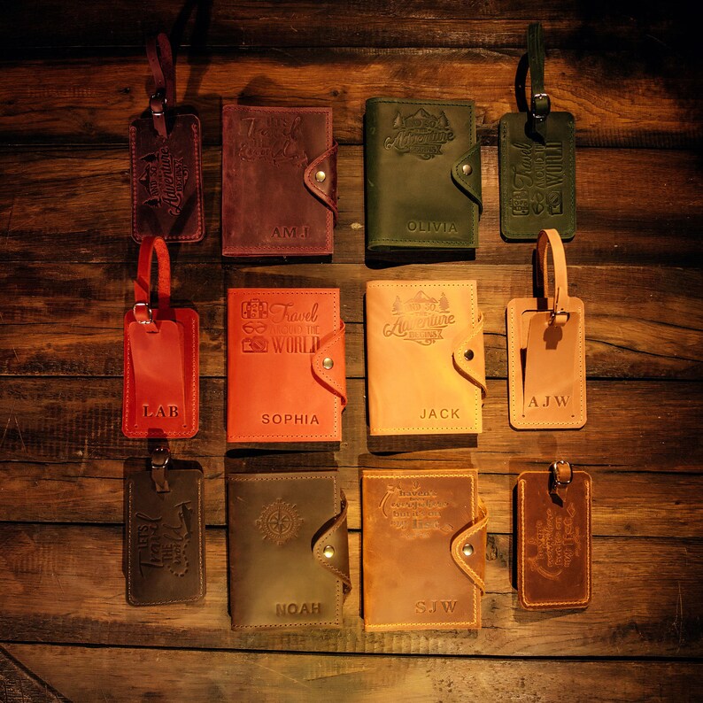 Leather Passport Cover Personalized Travel Passport Wallet Etsy