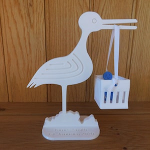 Newborn Baby & Stork - Personalisable