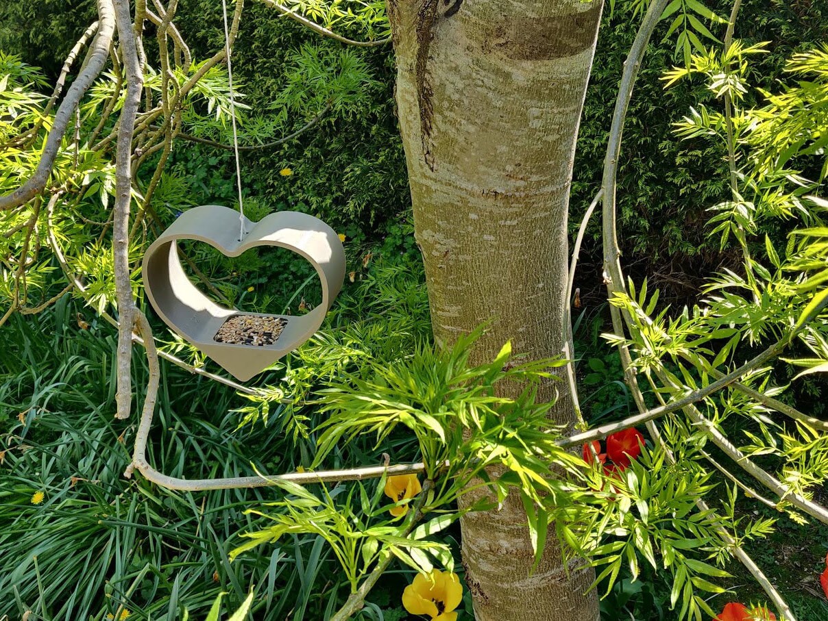 Heart Bird Feeder Etsy