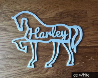 Horse Personalised Name Decoration - Different Colours & Sizes