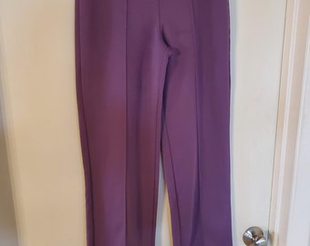 Vintage Polyester Pants - 1970s Pants - Purple Pants