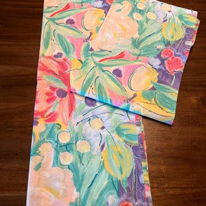 Vintage 80s abstract floral pillowcases