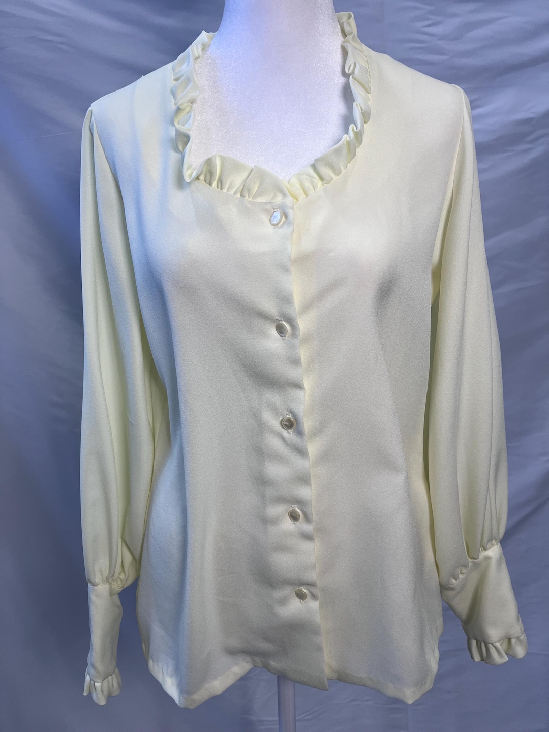 1960s Yellow Pin-tuck Blouse main image 0
