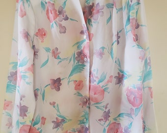 Vintage Floral Blouse - Pykettes - Sz Medium to Large