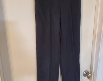 Vintage 1970s Polyester Pants - Black Polyester Pants - 70s Pants