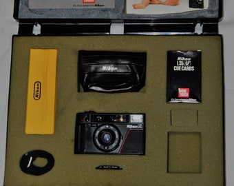 Nikon L35 AF Pikaichi Classic Compact 35mm Film Camera Original Kit In Hard Case