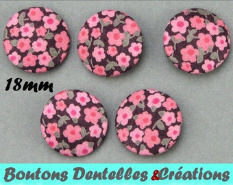 Boutons recouverts de Liberty -  Penny C - 18mm - (18 66)