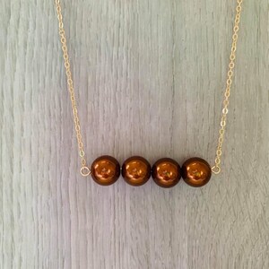 4 horizontal shell pearl necklace