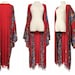 Big Kimono Sleeve Fringed Long Duster Jacket Wrap Plus One Size 2X 3X 4X, Bohemian Holiday Wear, Loose Fit, Red w/ Multi Floral