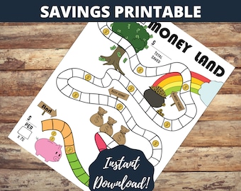 MoneyLand | Money Saving Challenge Printable, Savings Tracker, Money Tracker, Financial Planner, Budget Printable