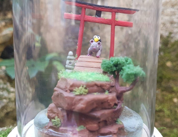 Diorama Voyage De Chihiro Avec Bo La Souris Sous Cloche En Etsy