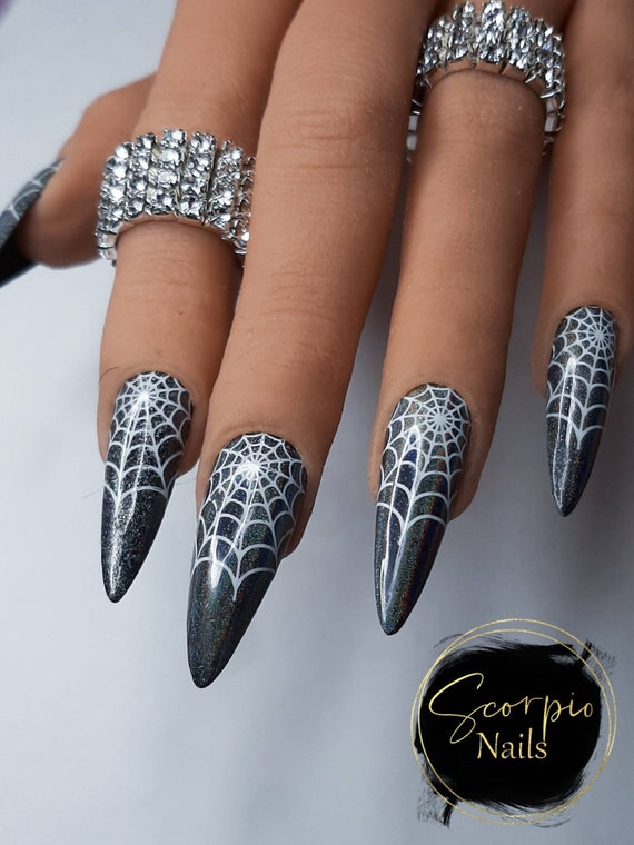 Buy Holographic Spider Web Nails Press on Nails Fake Nails Online in India - Etsy Buy Holographic Spider Web Nails Press on Nails Fake Nails Online in India - Etsy