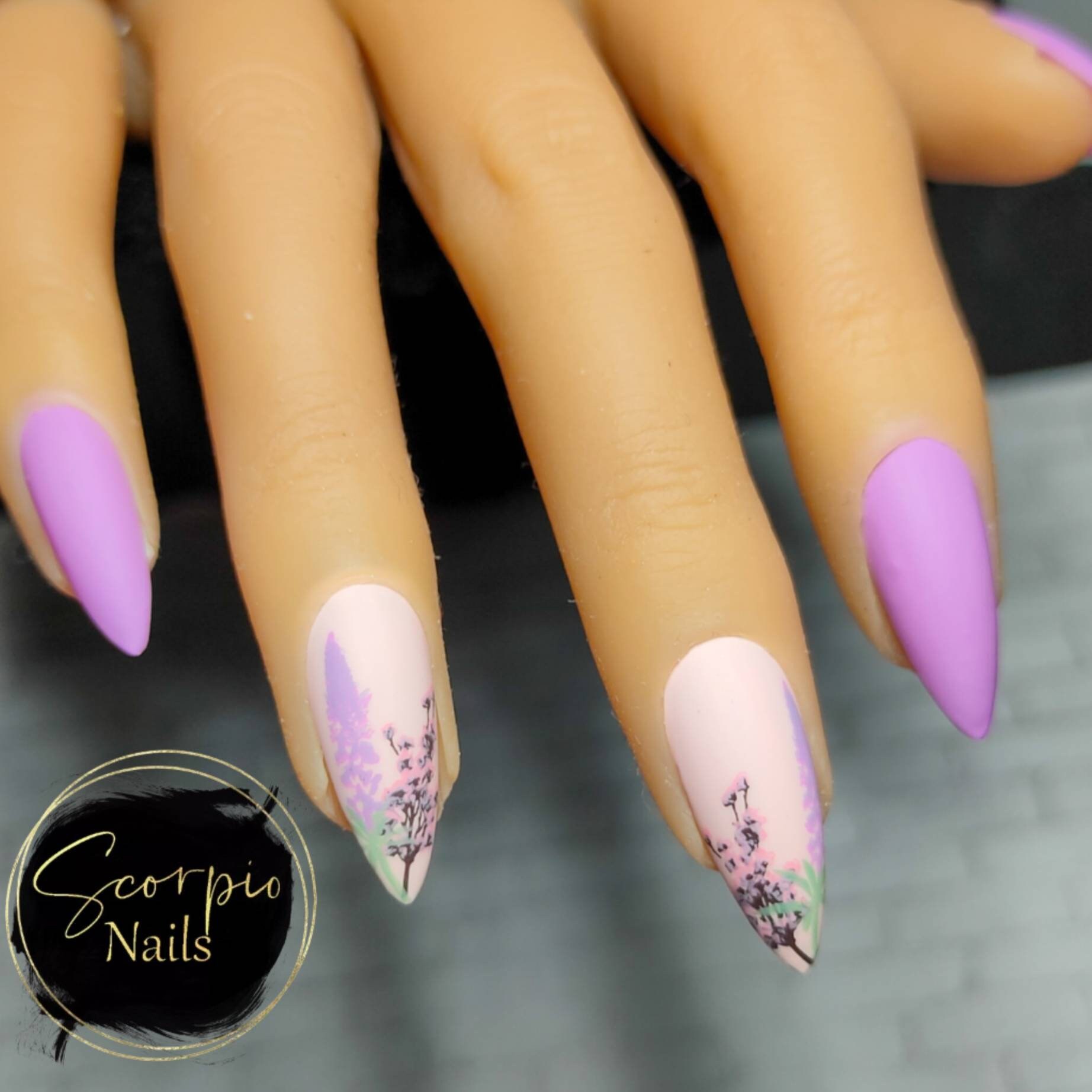Lavender Nails - Etsy
