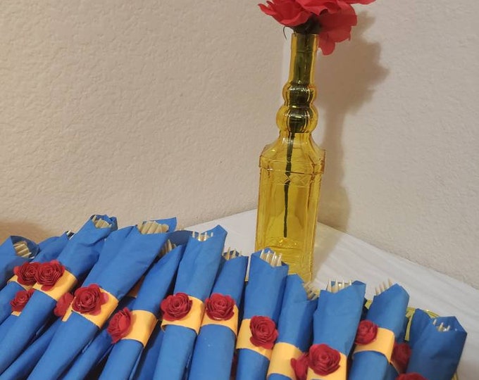 Beauty and the Beast Rose Princess Themed Party Silverware Etsy