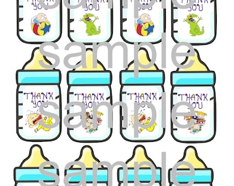 Ragrats Themed "Thank you" tag for party favor, letter insert, invitation, picture book ect.