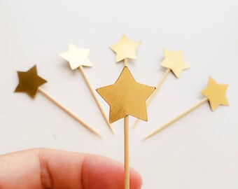 Star Shape picks for Food, Cake, Cupcake toppers and for any other party decorations