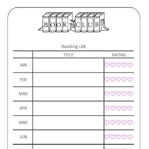Printable Library Card Bookmark | Book Club Reading List