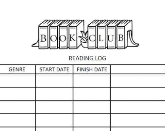 Printable Library Card Bookmark | Book Club Reading List - Etsy UK