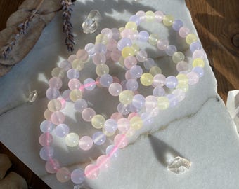 Rose quartz, amethyst and citrine beaded bracelet- listing is for ONE bracelet-8mm