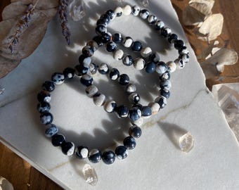 Orca agate beaded bracelet- listing is for ONE bracelet- 8mm