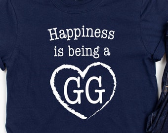 GG Shirt, Gift for GG, Happiness is being a GG shirt - Great Grandma Women's short sleeve t-shirt - Mothers day shirt