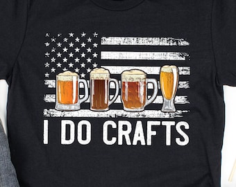 Craft Beer Shirt, American Flag Beer Gift, Hoodie, Homebrewing Gift, Beer Making T-shirt, IPA Shirt