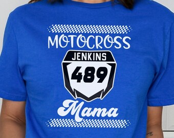 Chemise motocross maman, personnalisée, Moto Mama, MX, moto tout terrain, maman le jour de la course, Supercross, cadeau maman motocross, personnalisé