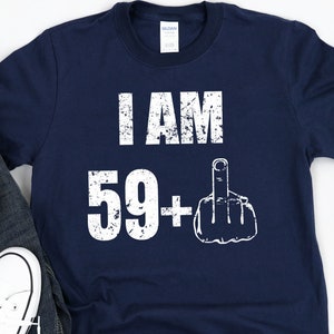 I am 59 plus 1 fingers, 60th birthday mens Short-Sleeve Unisex T-Shirt