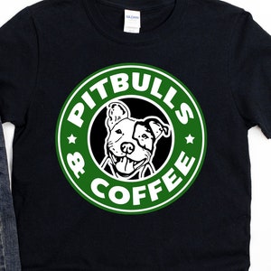 Pitbull Shirt / Funny Pit Bull / Pitbull Mom / Pit Bull Dad / Pitbulls and Coffee / Unisex T-shirt