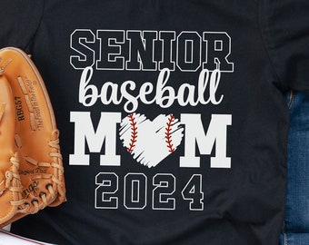 Senior Baseball Mom Shirt, Class of 2024, Baseball Mom Tee, Senior High School Baseball Player, 2024 Graduation