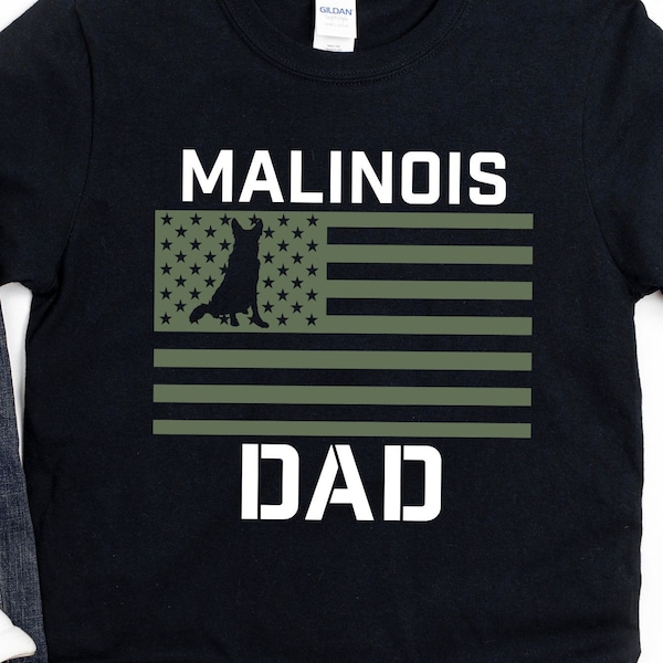 Malinois Shirt for Men, Malinois Dad, Belgian Malinois Gift, Dog Trainer Short-Sleeve Unisex T-Shirt