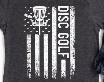 Disc Golf Gift for Men, American Flag Golf Shirt, Disc Golfer Shirt, hoodie, Flying Disc Unisex T-shirt