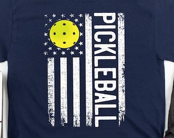 Pickleball American Flag Shirt, Paddle Sport Gift, Pickleball team shirt, Racquetball Shirt, Pickleball Player Gift