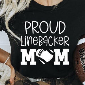 Football Mom Shirt, Cute Football Game Day Shirt, Proud Linebacker Mom, Football Mama Tshirt, Mom Football Gift, Sports Mom Shirt