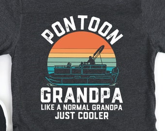 Regalo del pontone per il nonno, regalo per il capitano, camicia del pontone, regalo per il nonno, camicia nautica, camicia della barca del pontone