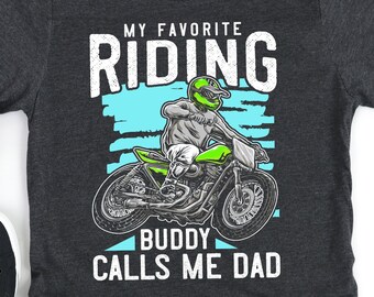 Off Road Motor Bike Shirt for Dad, Motocross Gift for Dad, Fathers Day Dirt Bike, My Favorite Riding Buddy Calls Me Dad, Hoodie