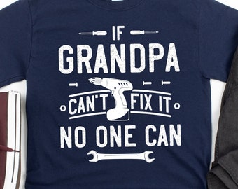 Si grand-père ne peut pas le réparer chemise / outils cadeau pour grand-père / chemise bricoleur / meilleur grand-père T-shirt unisexe à manches courtes