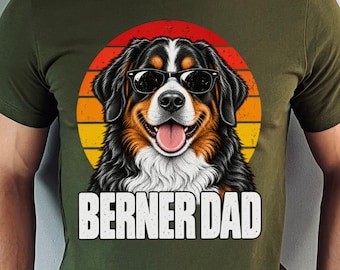 Bernese Mountain Dog Dad Shirt, Dog Dad Gift, Bernese Mountain Dog Owner T-Shirt, Father's Day Gift