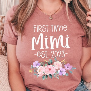 Gift for New Grandma, Mothers Day Gift, First Time Mimi, Est. 2023, Personalized, Gift for Grandma, Unisex T-Shirt