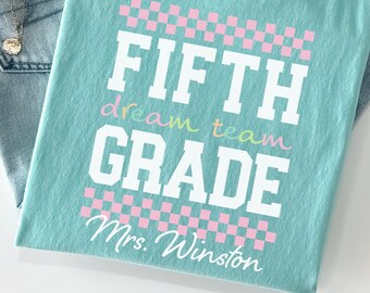 Fifth Grade Teacher Shirt, 5th Grade, Custom Teacher, Comfort Colors, Personalized, Back to School, Matching 5th Grade Teachers Shirt