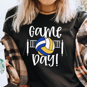 Camiseta de voleibol, día del juego, entrenador de voleibol, mamá de voleibol, mujer, camiseta del día del juego del equipo de voleibol