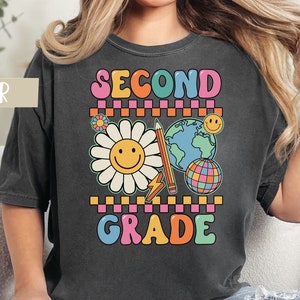 Second Grade Teacher Shirt, Comfort Colors, 2nd Grade Tee, Retro Teacher, Back to School tee, Teacher Appreciation, 2nd Grade Teacher Era